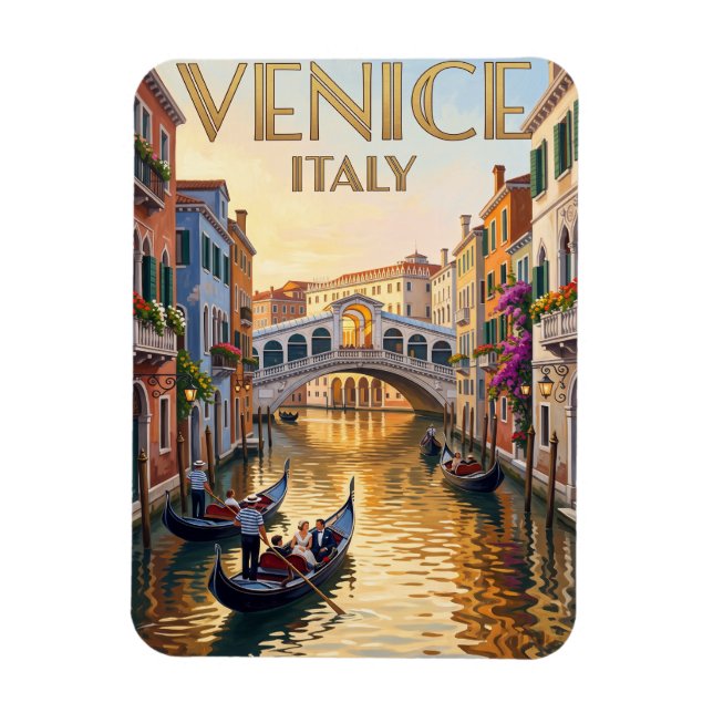 Magnets Reise Vintage Venedig Magnet (Vertikal)
