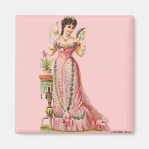 MAGNETS VIKTORIANISCHE ERA FRANZÖSISCHE LADY MIT F MAGNET