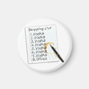 MAGNETS - VODKA-EINKAUFSLISTE MAGNET