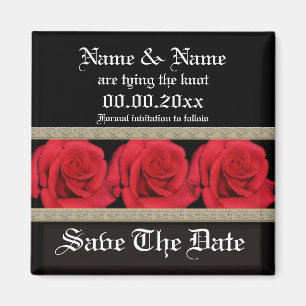 Magnetschablone - kundengerechte Rote Rosen Magnet