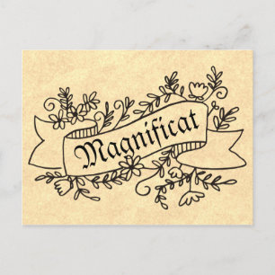 Magnificat Jungfrau Mary Hymn Lob Postkarte