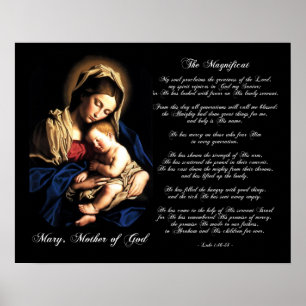 Magnificat - Madonna und Kind Gedicht Poster