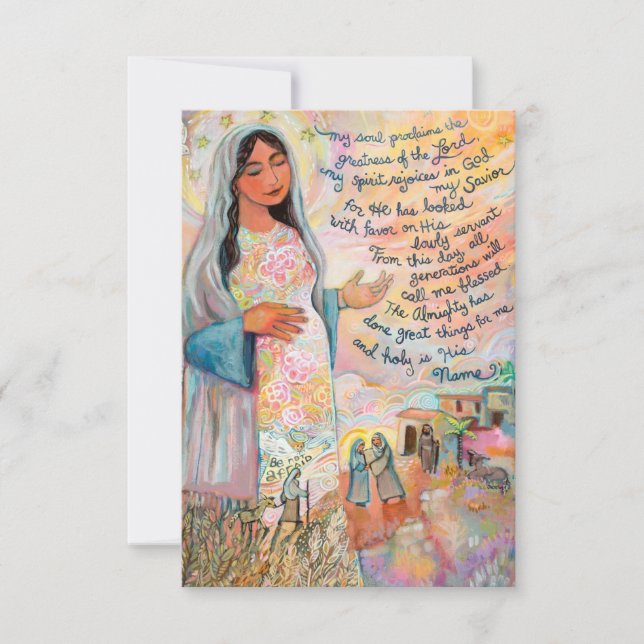 Magnificat Prayer Card, Kaninchen Maria (Vorderseite)