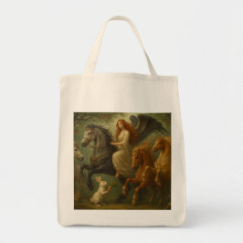 Magnificent Horses and Angel Tote Bag Tragetasche