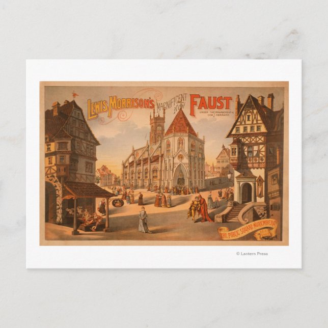 Magnificent New Faust Nürnberg Deutschland Poster Postkarte (Vorderseite)