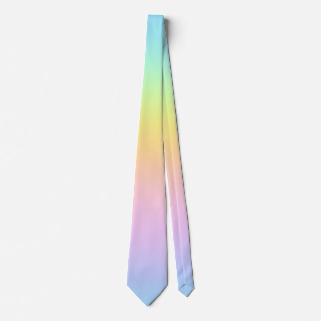Magnificent Pastel Rainbow Wedding Neck Tie Krawatte (Vorderseite)