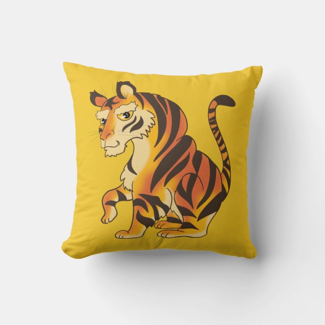 Magnificent Tiger Throw Kissen (Vorderseite)