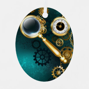 Magnifier in Steampunk Style Ornament Aus Metall