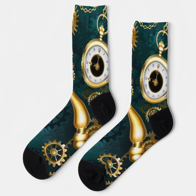 Magnifier in Steampunk Style Socken (Linkes Detail)