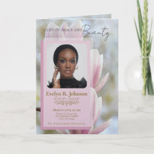 Magnolia 5-Foto-Falthefter für Trauerfeiern