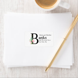 Magnolia-Adressetikett Adressaufkleber