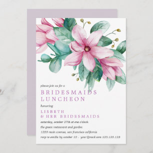Magnolia Bloom Bridesmaids Luncheon Wedding Einladung