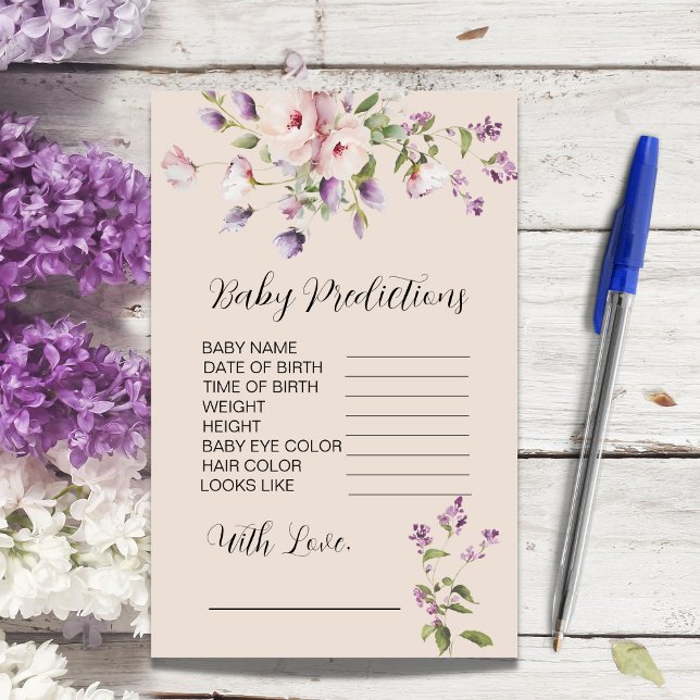 Magnolia Blooms Baby Shower Predictions Game (Von Creator hochgeladen)