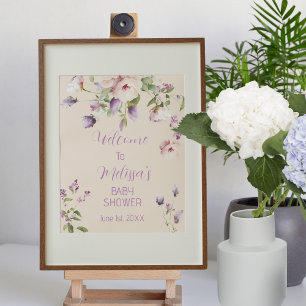 Magnolia Blooms Begrüßung Babydusche Poster