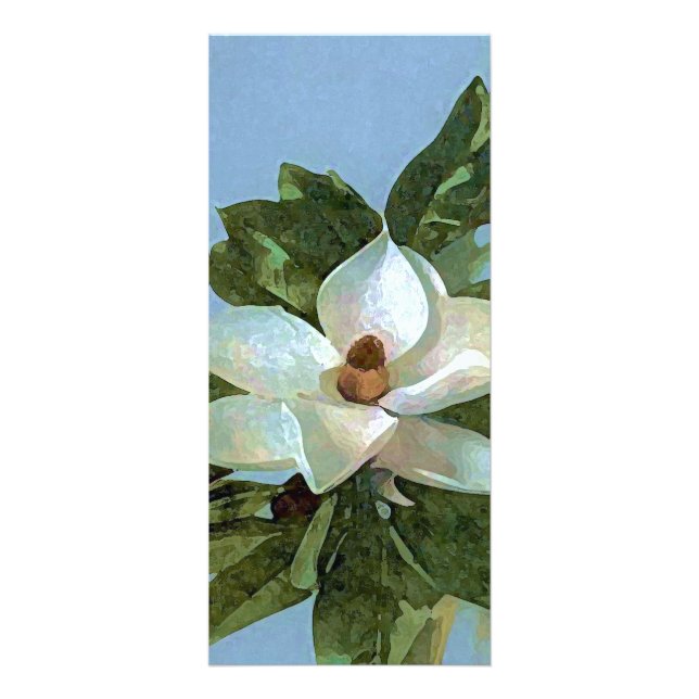 Magnolia Blossom Blume Rack Card Werbekarte (Vorne)