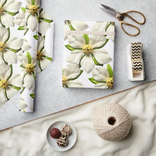 Magnolia Blossom Blume Spring Wedding MCM Geschenkpapier (Kunsthandwerk)