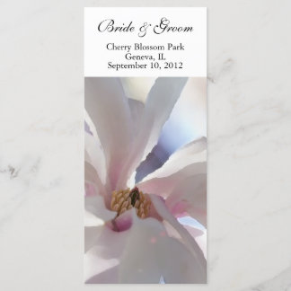 Magnolia Blossom Wedding Program Card Programm