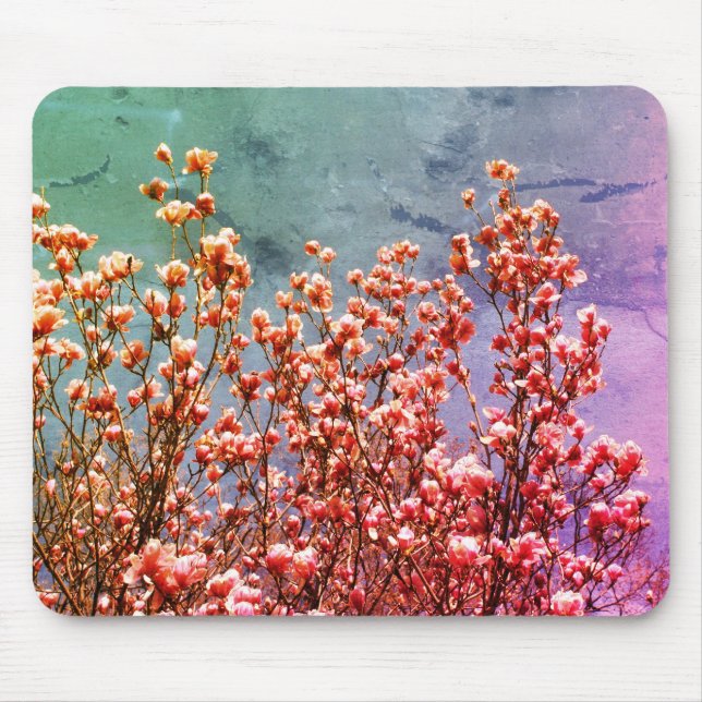 Magnolia Blossoms Blauer Himmel Blume Art Mousepad (Vorne)