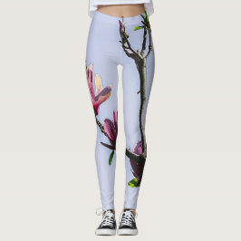 Magnolia Blume Botanischer Blumenkohl Chic Leggings