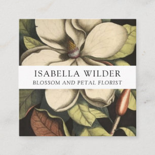 Magnolia Blume Florist Quadratische Visitenkarte