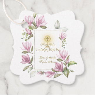 Magnolia Blume Gold Geschenkanhänger