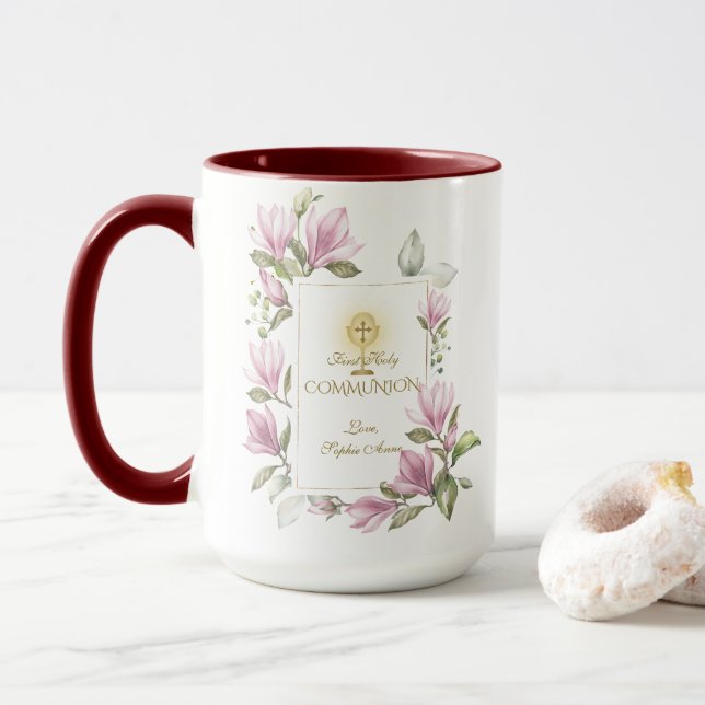 Magnolia Blume Gold Tasse (Mit Donut)