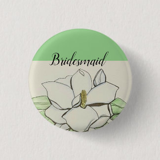 Magnolia Blume Green Bridesmaid Button