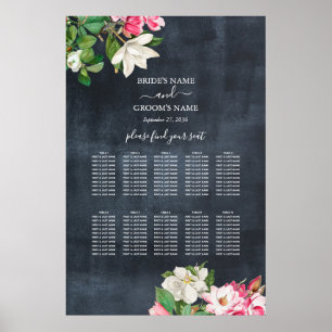 Magnolia-Blume Hochzeitsskizze Poster