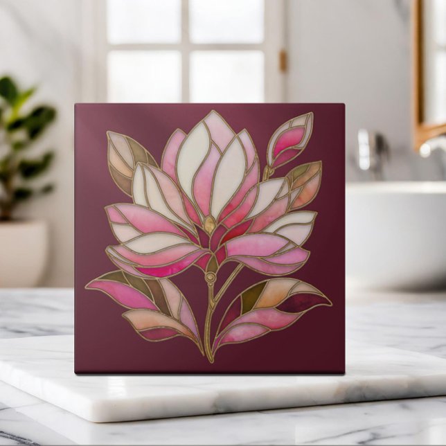 Magnolia Blume Mosaik Keramik Tile Fliese (Von Creator hochgeladen)