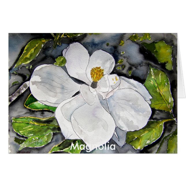 Magnolia_Blume_painting, Magnolia (Vorderseite (Horizontal))