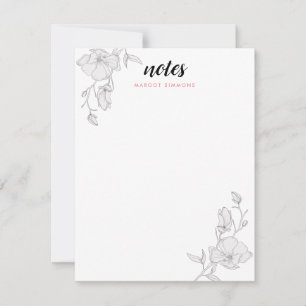 Magnolia Blume Personalisiert Mitteilungskarte