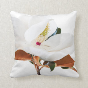 Magnolia Blume Weiße Magnolias Blütenblütenblü Kissen