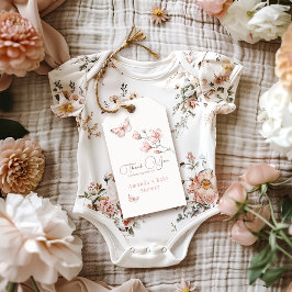 Magnolia Blush Pink Butterfly Baby Dusche Gefallen Geschenkanhänger