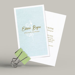 Magnolia Branch Bloral Signature Script Visitenkarte