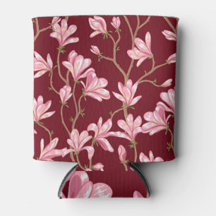 Magnolia Branches: Blühende Vintage Illustration. Dosenkühler
