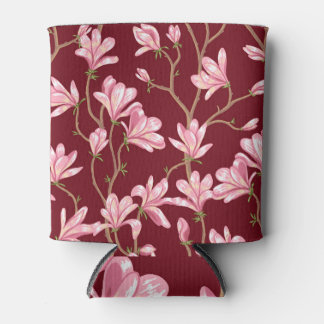 Magnolia Branches: Blühende Vintage Illustration. Dosenkühler