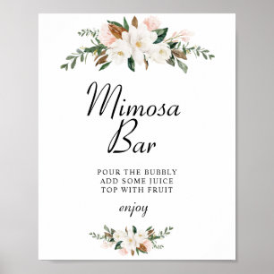 Magnolia Brautparty mimosa Bar Poster