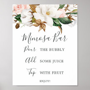Magnolia Brautparty Mimosa Bar Sign Poster