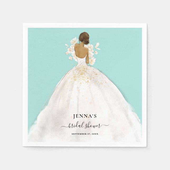 Magnolia Bride Brautparty Napkins Serviette (Vorderseite)