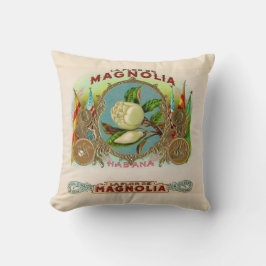 Magnolia Cigar Box Label Kissen