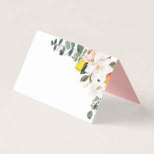 Magnolia Citrus Hochzeiten Platzkarten Visitenkarten