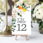 Magnolia Citrus Tischkarten Hochzeiten Tischnummer<br><div class="desc">Helfen Sie Ihren Gästen,  mit diesen schönen Tischnummern einfach ihre Tische zu finden. Ändern Sie einfach die Nummer und fügen Sie Ihren Warenkorb hinzu. Drucken Sie so viele Nummern,  wie Sie benötigen!</div>