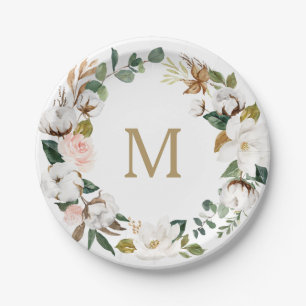 Magnolia Cotton Monogram Paper-Teller Pappteller