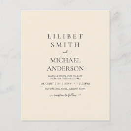 Magnolia Cream Modern Wedding Typografy