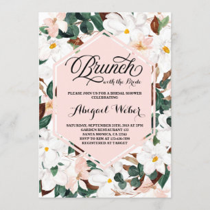 Magnolia-Einladung, Brunch mit der Braut Einladung