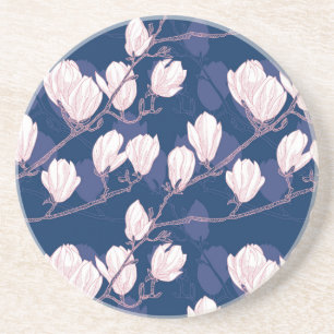 Magnolia Elegance: Frühlingsblut der Marine Getränkeuntersetzer