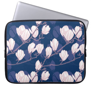 Magnolia Elegance: Frühlingsblut der Marine Laptopschutzhülle