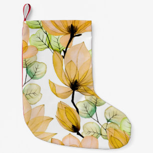 Magnolia Eukalyptus: Aquarellfarben - Nahtlose Pri Kleiner Weihnachtsstrumpf
