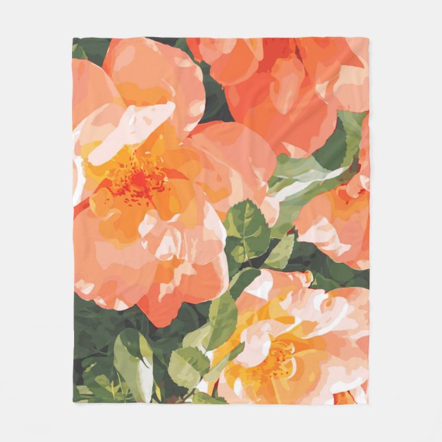 Magnolia Fleecedecke (Vorderseite)