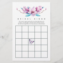 Magnolia Floral Brautparty Bingo